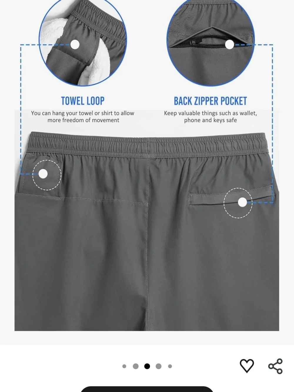 2 in 1 Shorts Men - A built-in compression liner can greatly reduce less chaffin - Picture 3 of 13